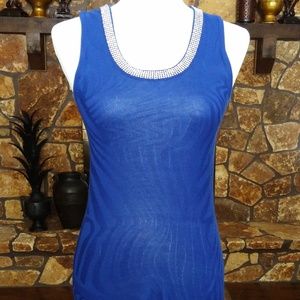 Belldini Sm Cobalt blue tunic with rhinestone